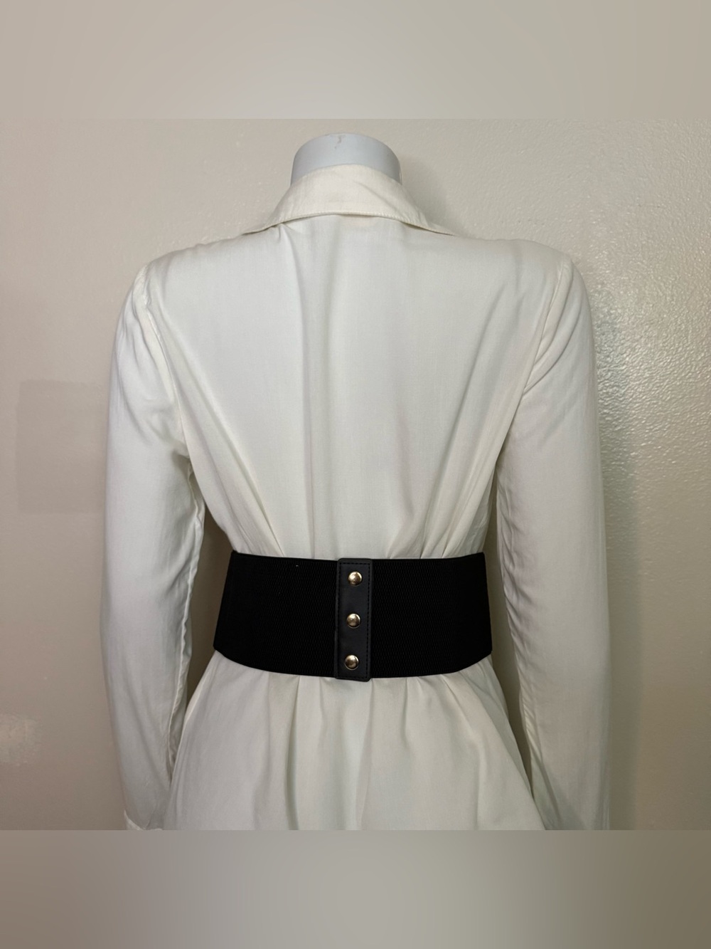 Black elastic waistband strappy corset belt - Picture 5 of 8